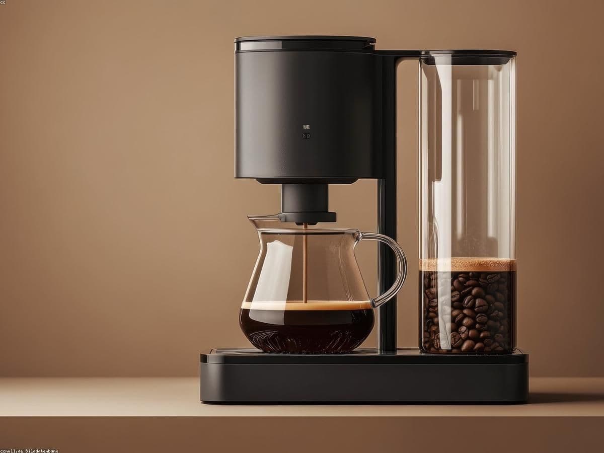 Slow-drip brewer filling a carafe