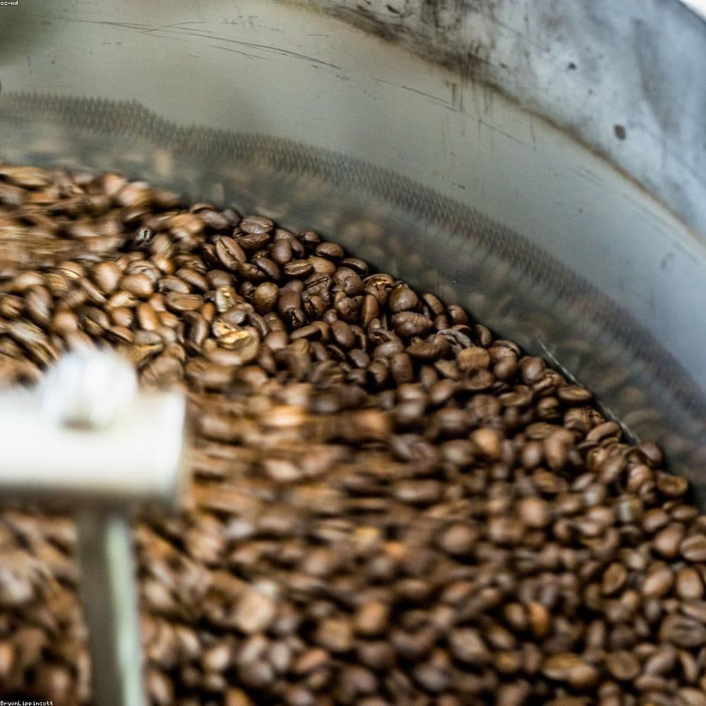 Coffee roaster with fresh beans